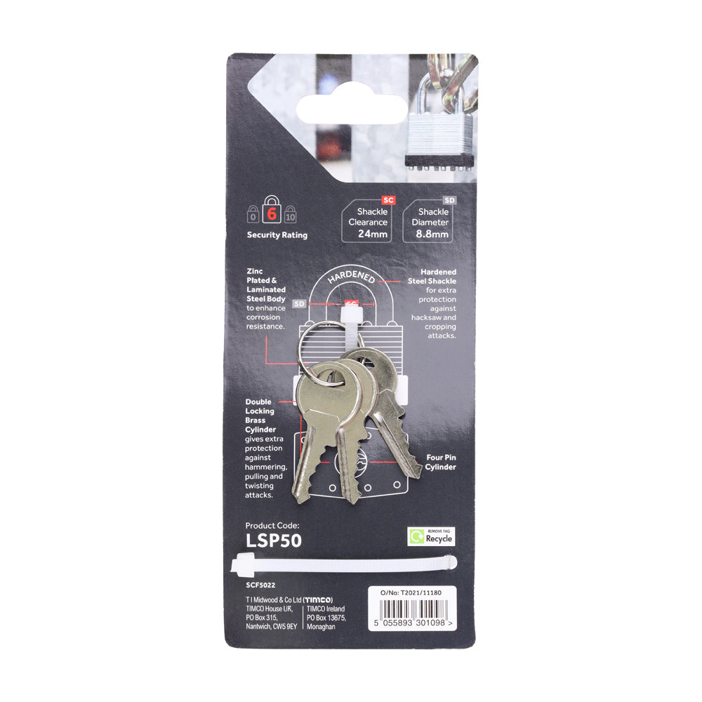 Laminated Padlock | 50mm additional image 3