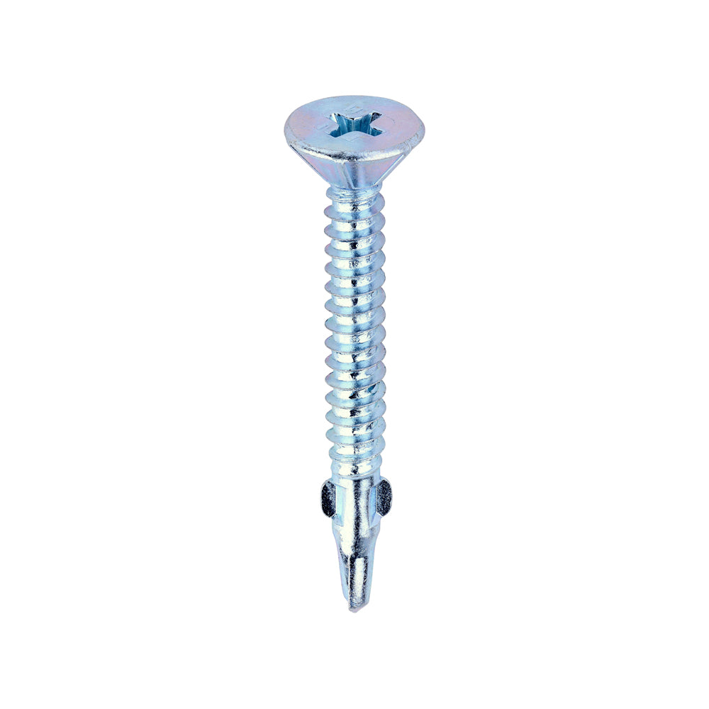 Metal Construction Timber to Light Section Screws - Countersunk - Wing-Tip - Self-Drilling - Zinc | 4.2 x 38 product image
