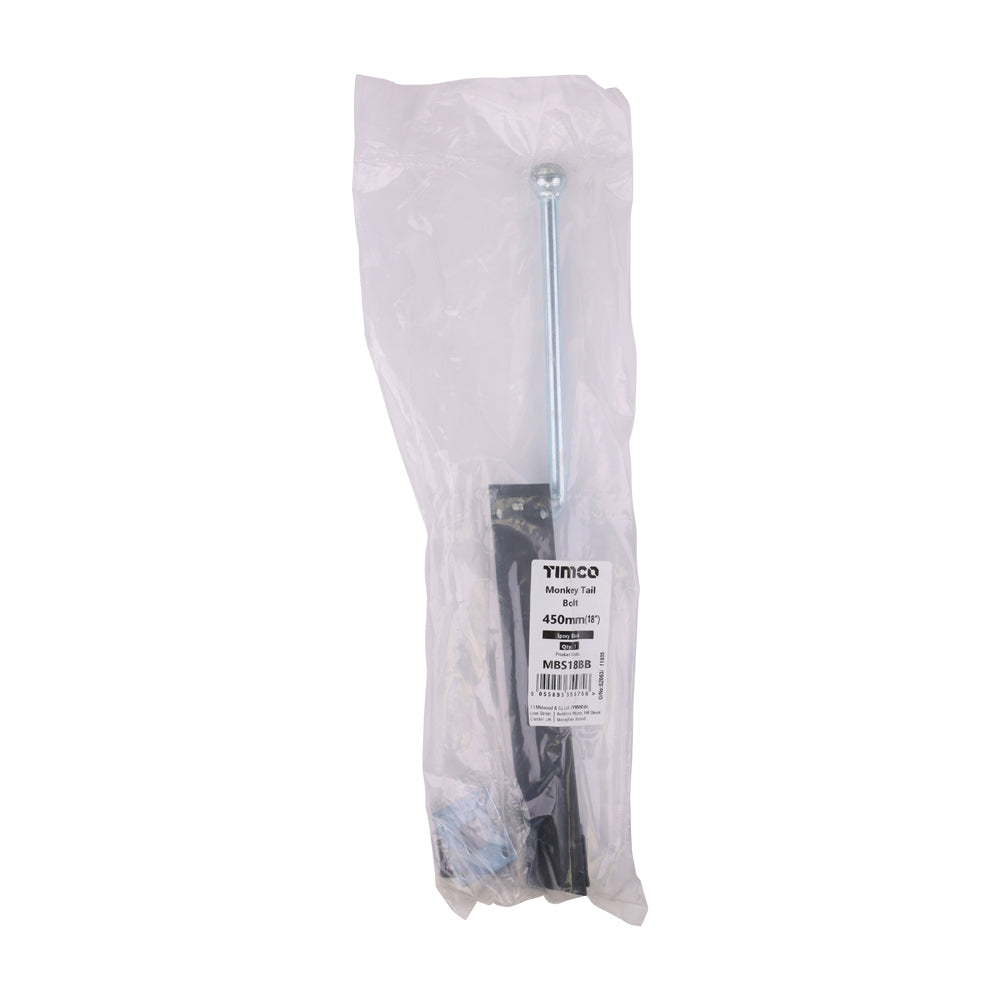 Monkey Tail Bolt - Black | 18" | Bag | 1 Each | MBS18BB additional image 2