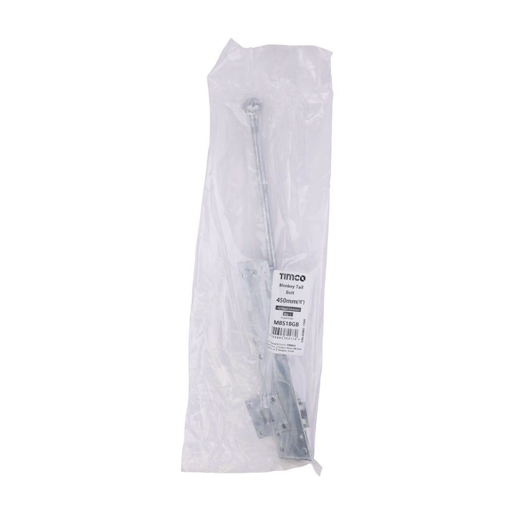 Monkey Tail Bolt - Hot Dipped Galvanised | 18" | Bag | 1 Each | MBS18GB additional image 2
