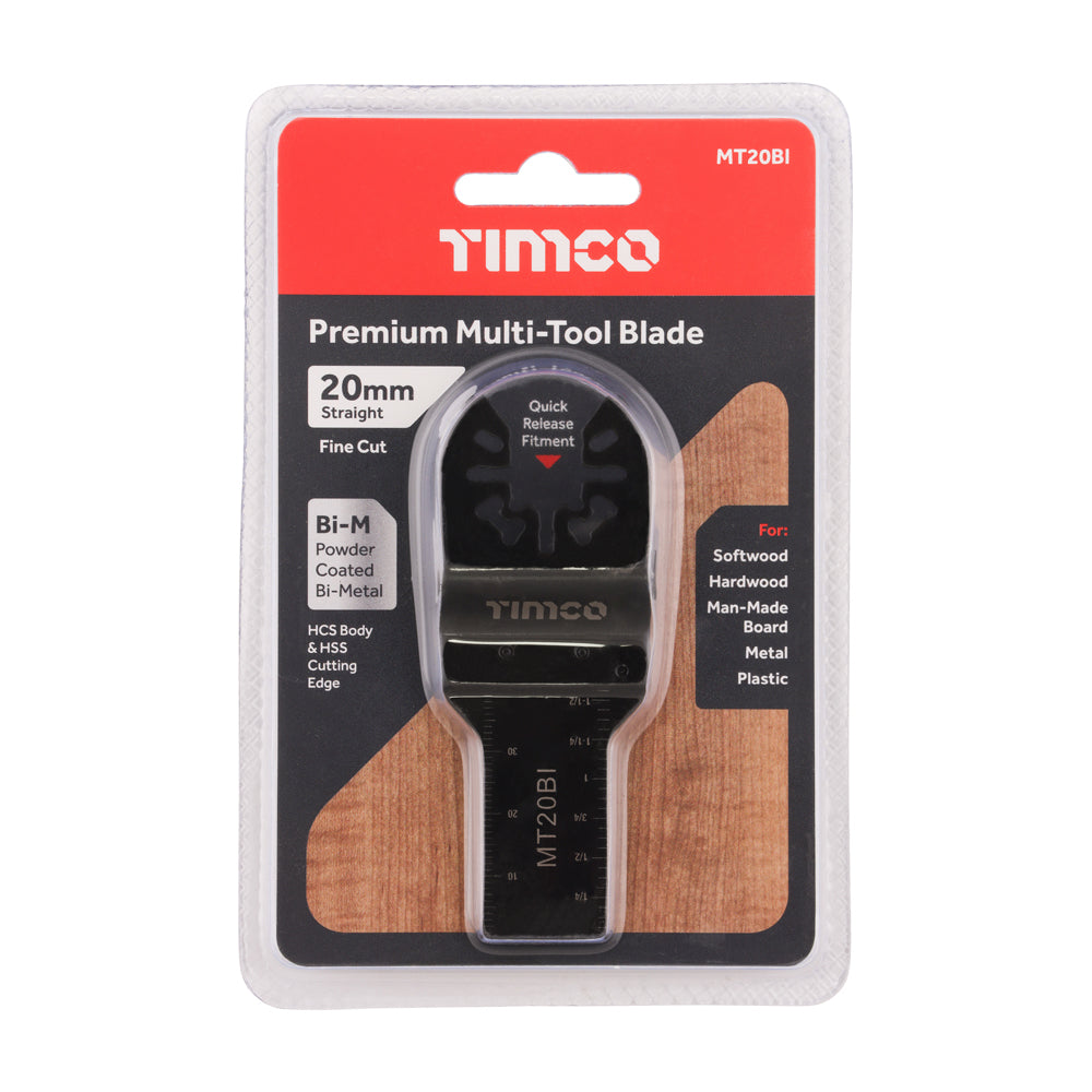Premium Multi-Tool Blade - Straight - For Wood/Metal | 20mm additional image 2