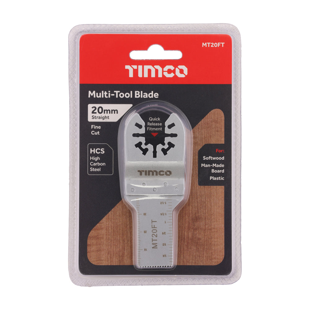 Multi-Tool Blade - Straight Fine - For Wood | 20mm additional image 2