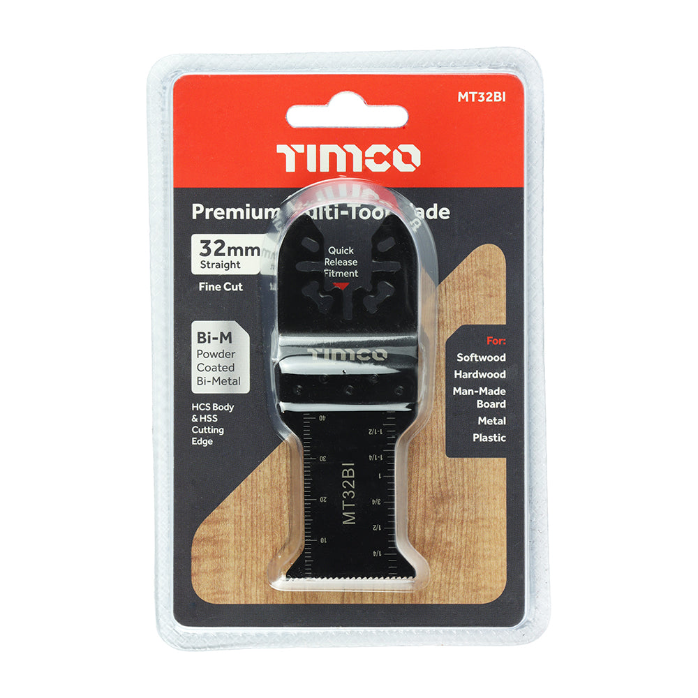 Premium Multi-Tool Blade - Straight - For Wood/Metal | 32mm additional image 2
