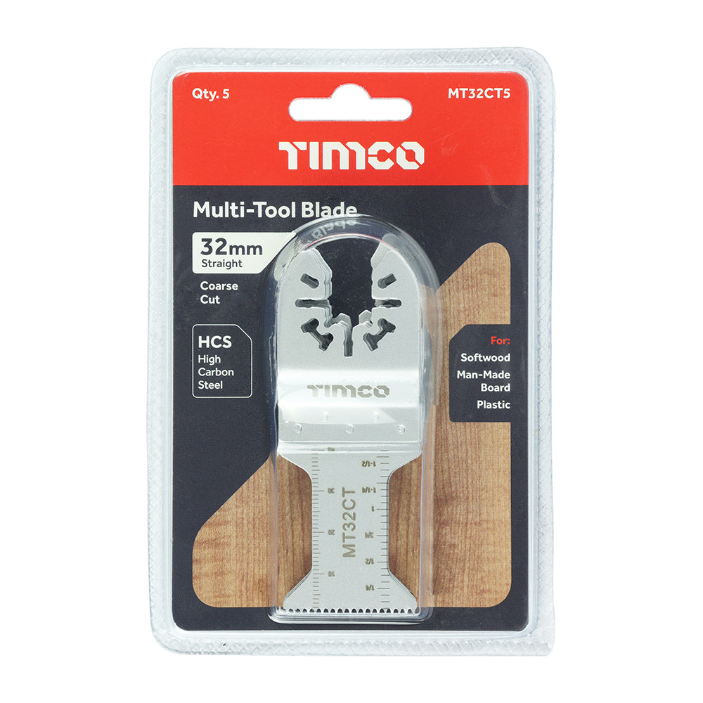 Multi-Tool Blades - Straight Coarse - For Wood - 5pcs | 32mm additional image 2