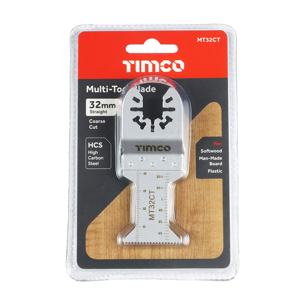 Multi-Tool Blade - Straight Coarse - For Wood | 32mm additional image 2