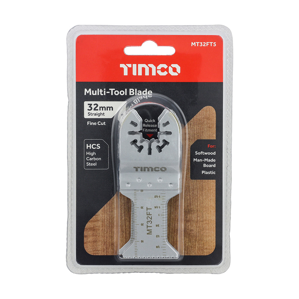 Multi-Tool Blades - Straight Fine - For Wood - 5pcs | 32mm additional image 2
