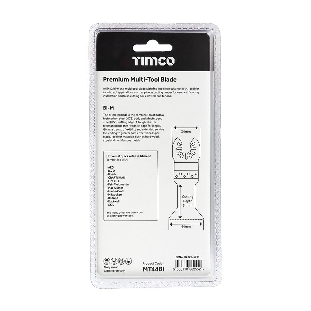 Premium Multi-Tool Blades - Straight - For Wood/Metal | 44mm additional image 3