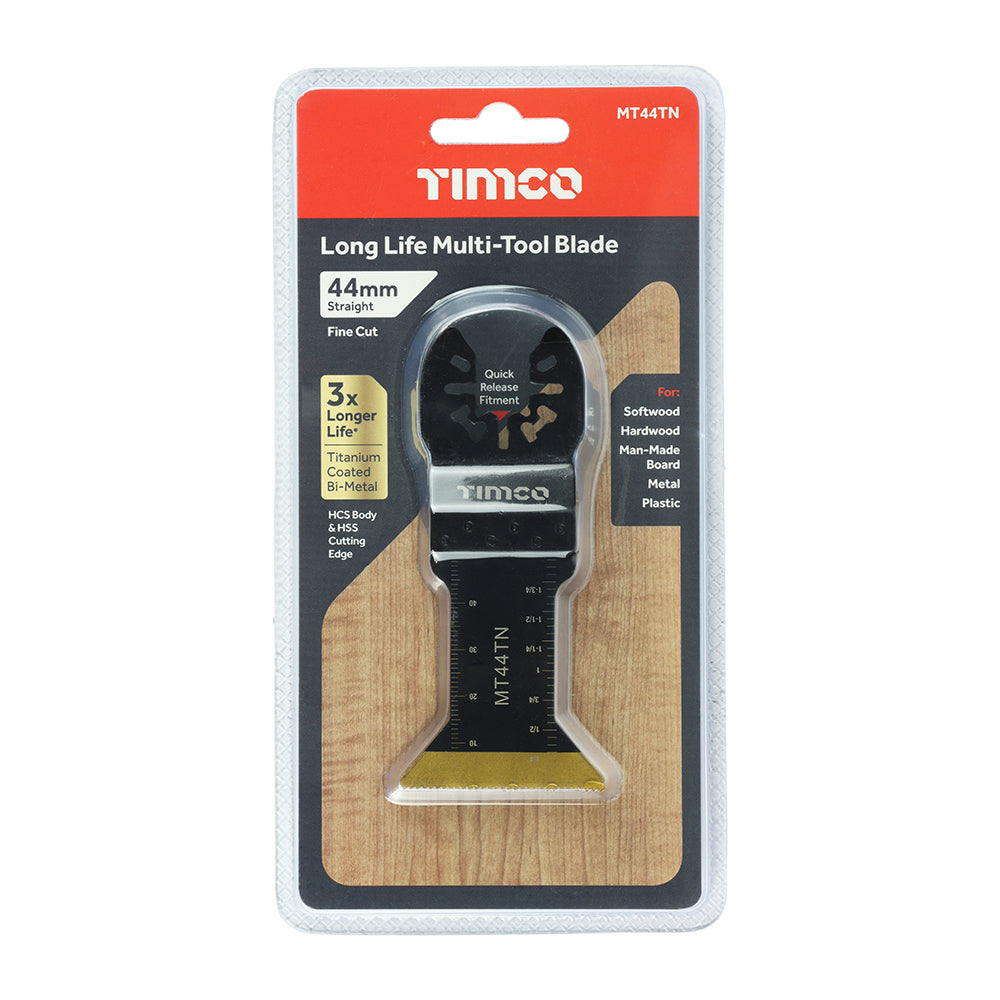 Long Life Multi-Tool Blade - Straight - For Wood/Metal | 44mm additional image 2