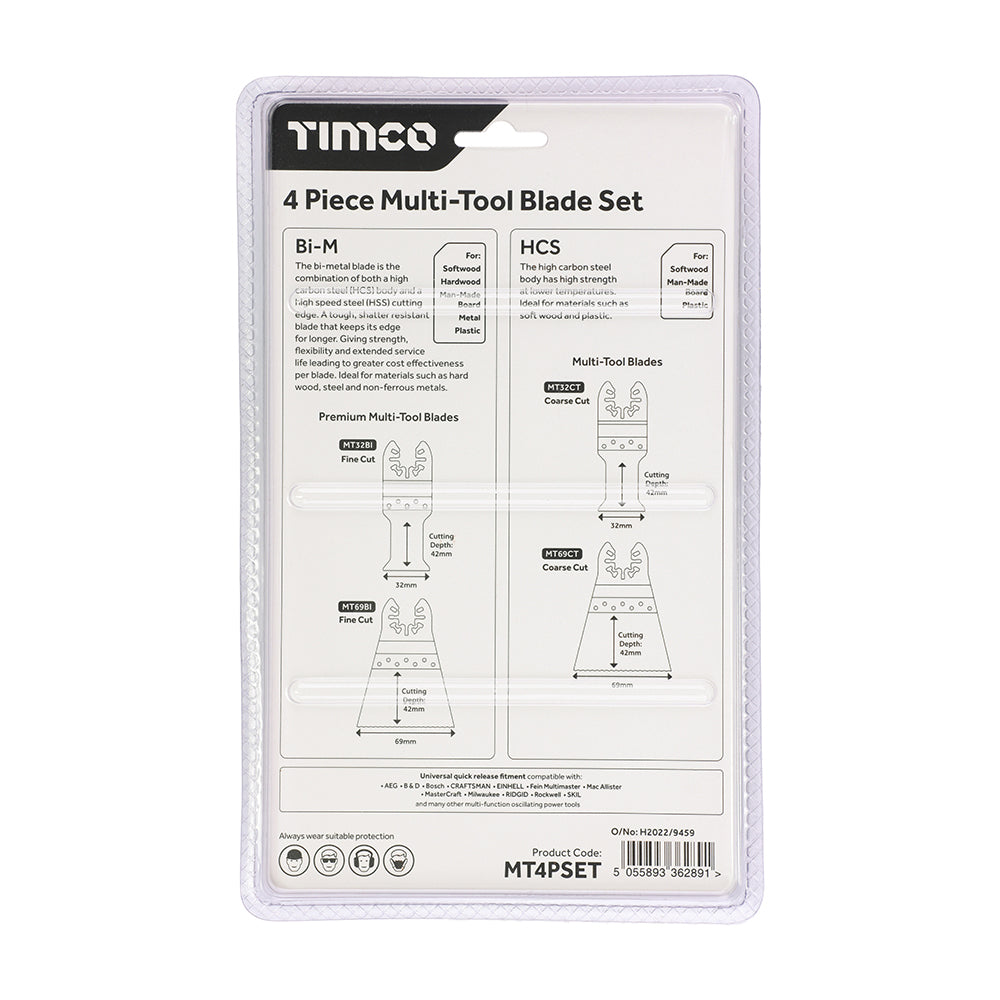 Multi-Tool Blade Sets - 4 Piece Set | Mixed additional image 3