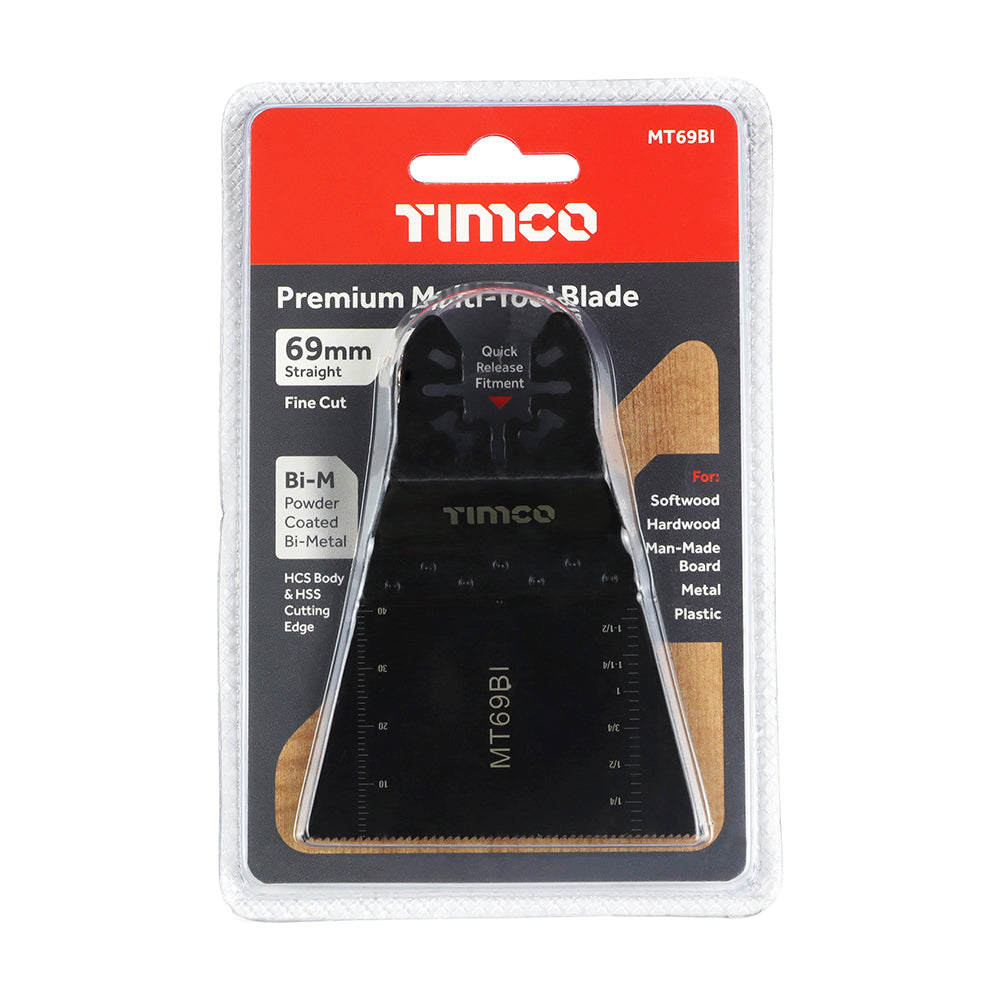 Premium Multi-Tool Blade - Straight - For Wood/Metal | 69mm additional image 2