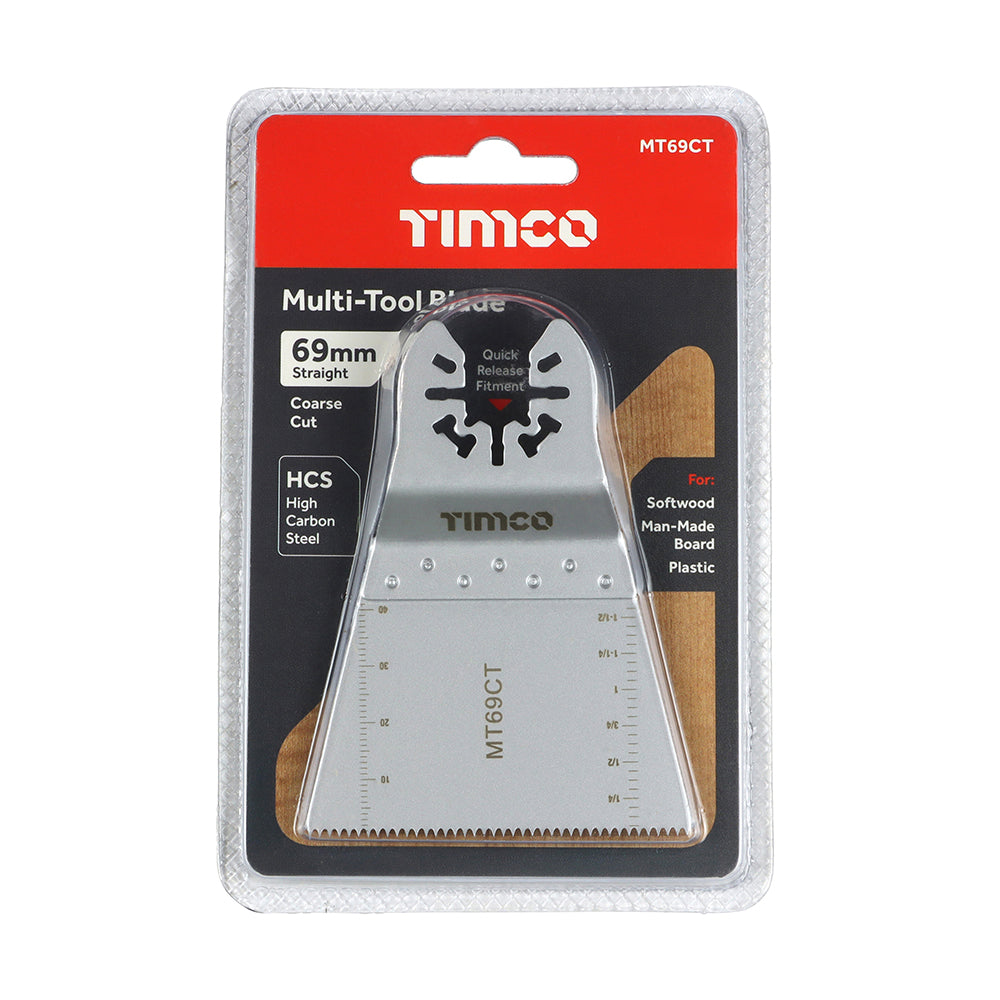 Multi-Tool Blade - Straight Coarse - For Wood | 69mm additional image 2