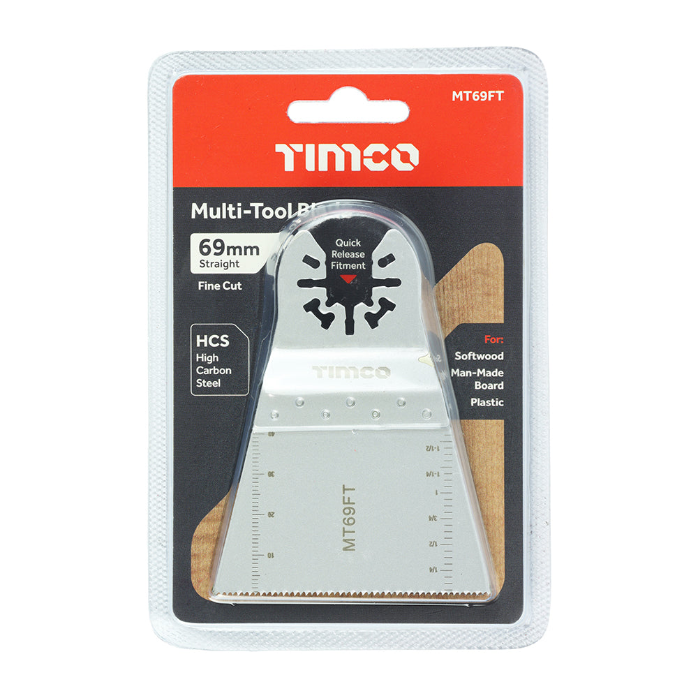 Multi-Tool Blade - Straight Fine - For Wood | 69mm additional image 2