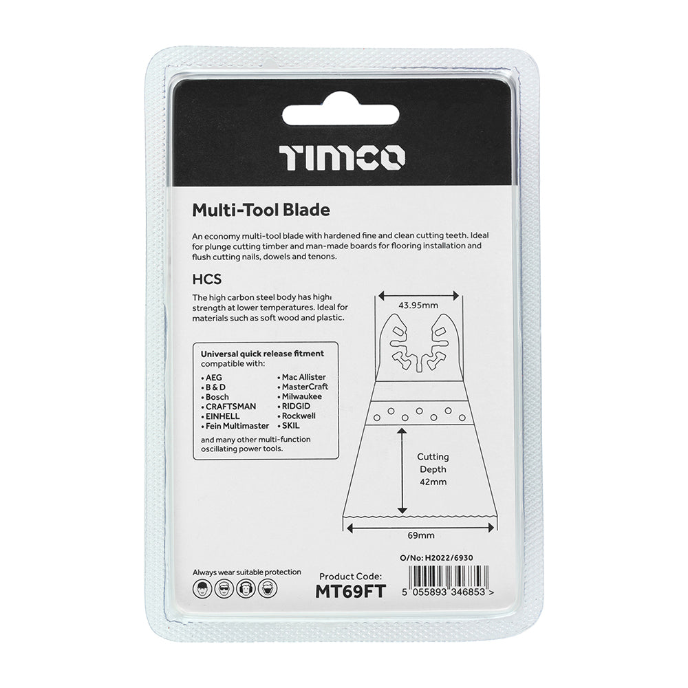 Multi-Tool Blade - Straight Fine - For Wood | 69mm additional image 3