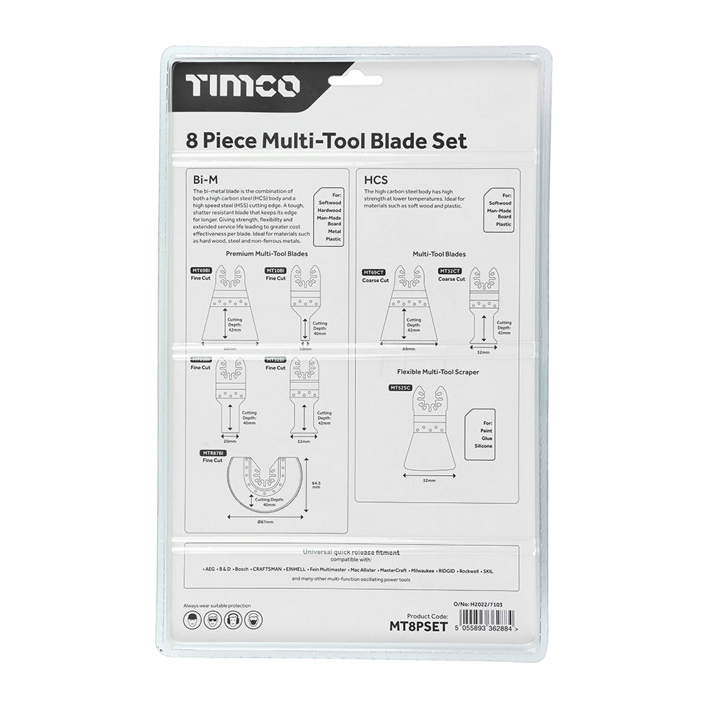 Multi-Tool Blade Sets - 8 Piece Set | Mixed additional image 3
