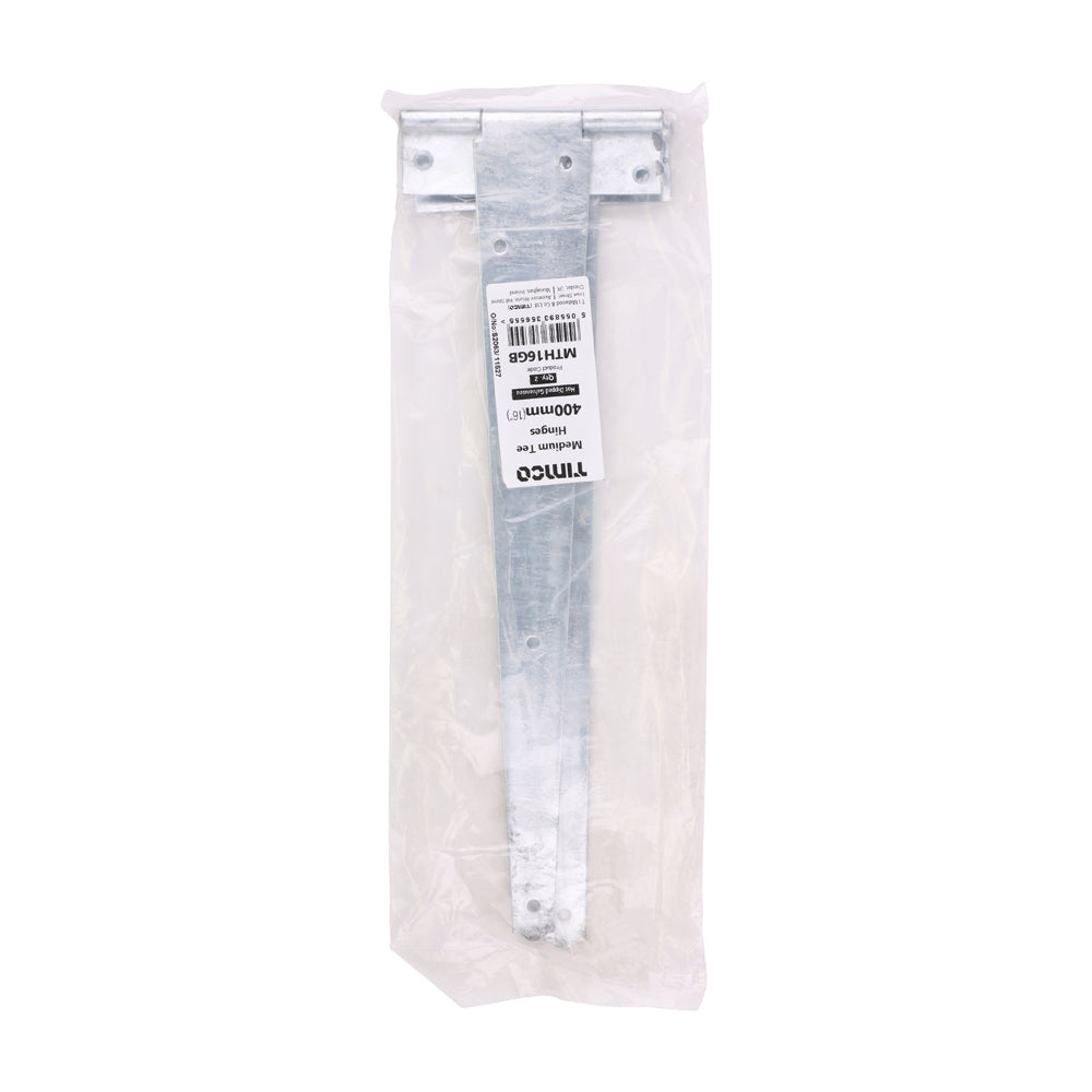 Pair of Medium Tee Hinges - Hot Dipped Galvanised | 16" | Bag | 1 Pairs | MTH16GB additional image 2