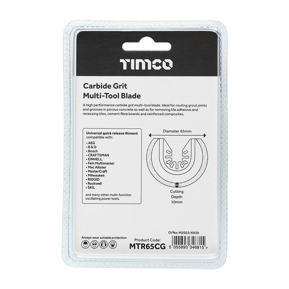 Multi-Tool Blade - Radial Grit - For Tiles | Dia.65mm additional image 3