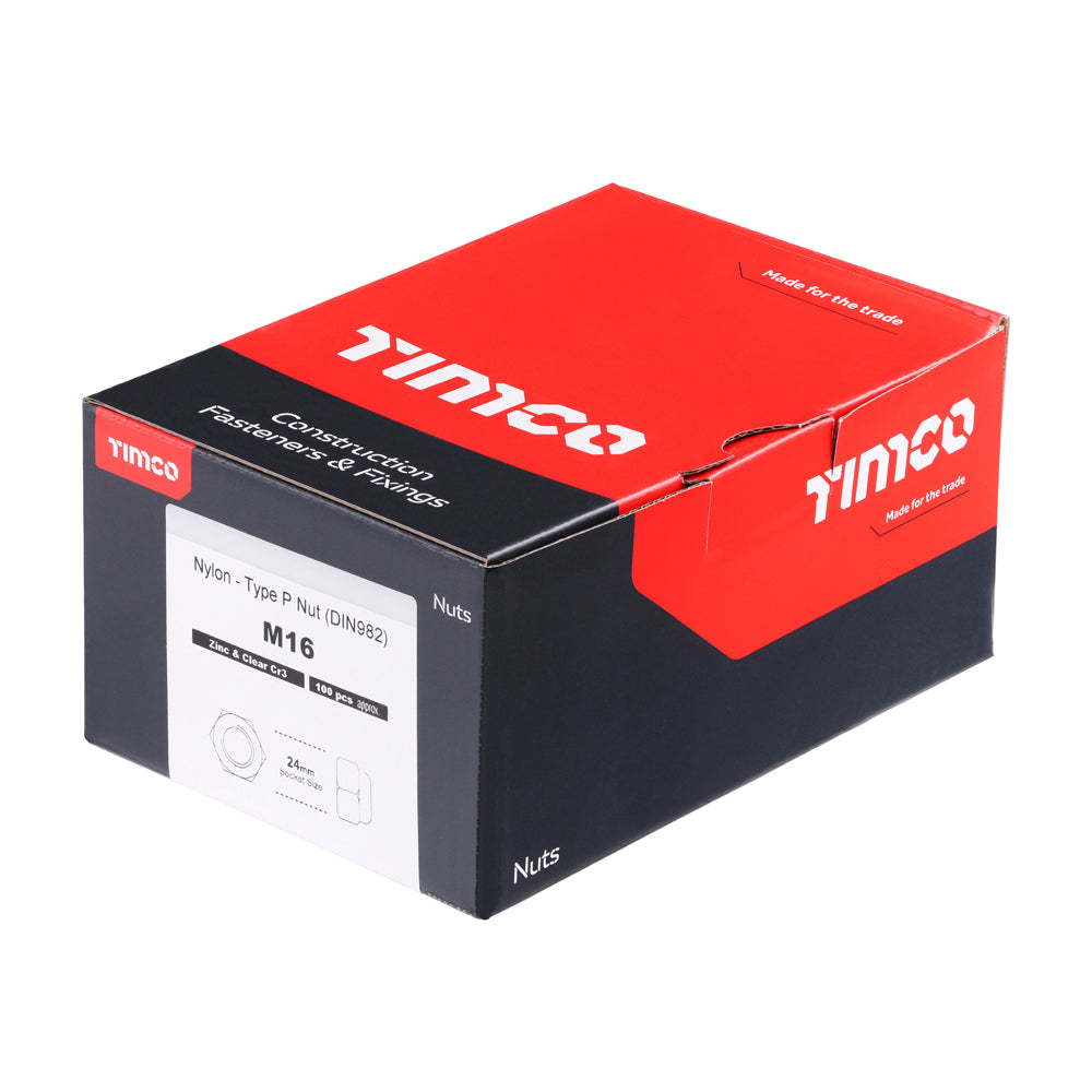 Nylon Nuts - Type P - Zinc | M16 | Box additional image 2
