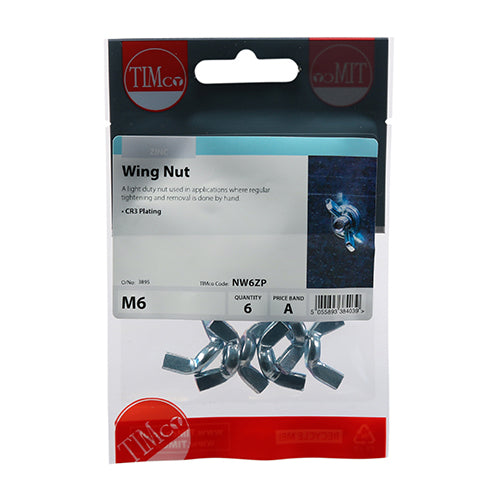 Wing Nuts - Zinc | M6 | TIMpac additional image 2