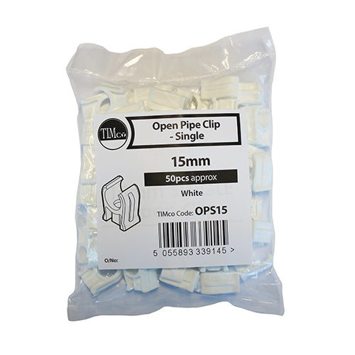 Pipe Clips - Open - Single | 15mm additional image 2