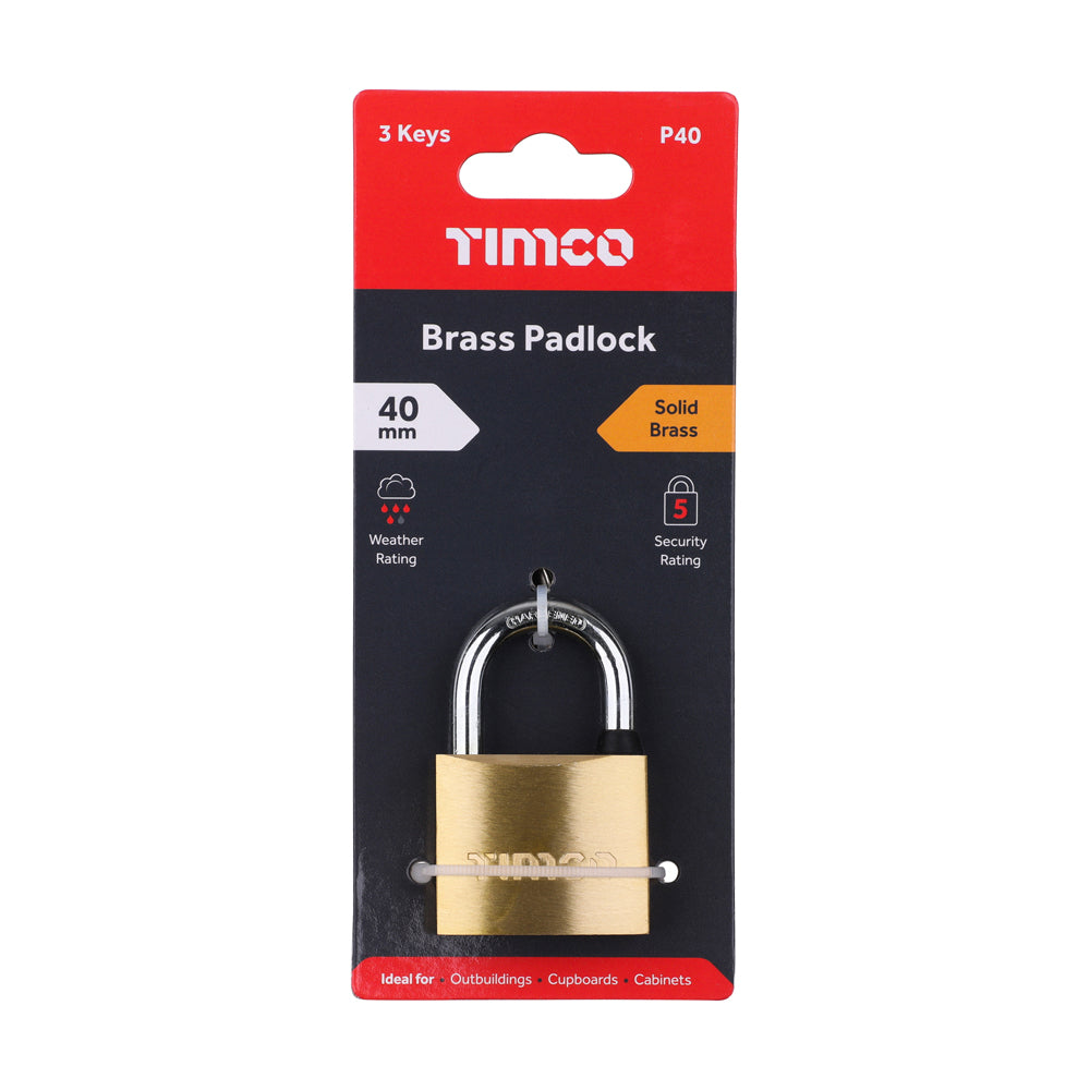 Brass Padlock | 40mm | Each additional image 2