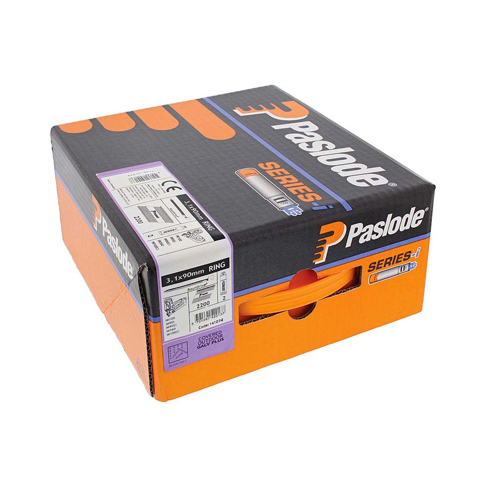 Paslode IM360Ci Nails & Fuel Cells Trade Pack - Ring Shank - Galvanised + - 141074 | 3.1 x 90/2CFC additional image 2