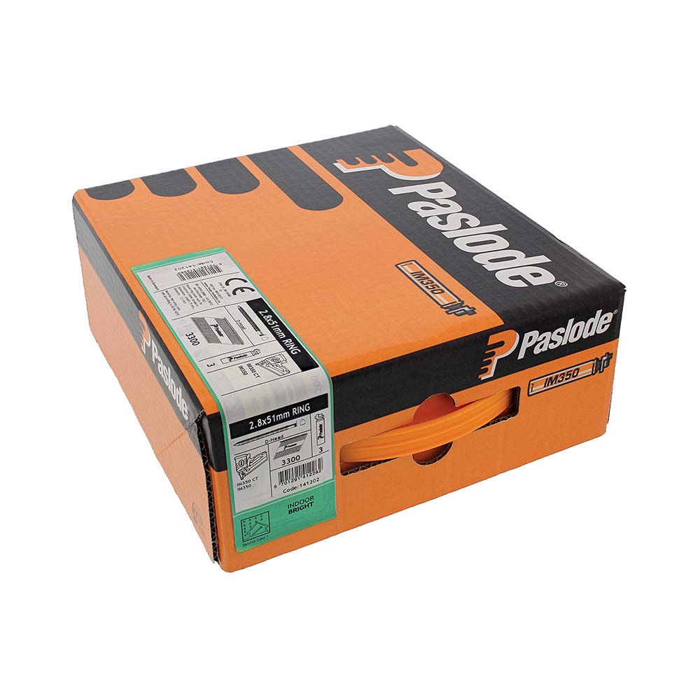 Paslode IM350+ Nails & Fuel Cells Trade Pack - Ring Shank - Bright - 141202 | 2.8 x 51/3CFC additional image 2