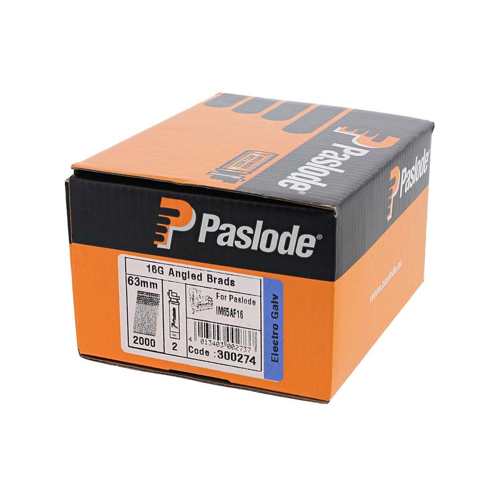 Paslode IM65A Brads & Fuel Cells Pack - Angled - Electro Galvanised - 300274 | 16g x 63/2BFC additional image 2