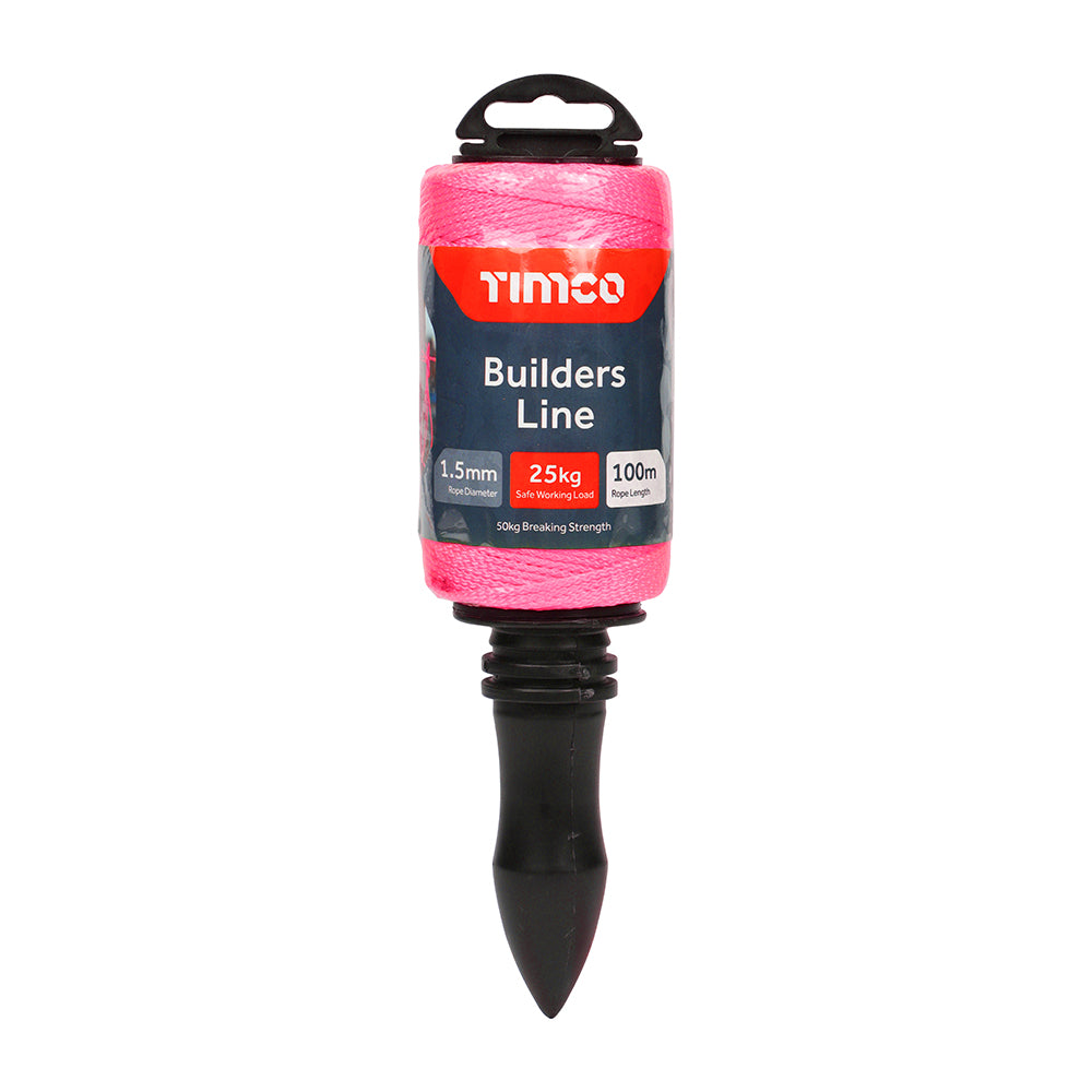 Builders Line - Pink - Winder | 1.5mm x 100m product image