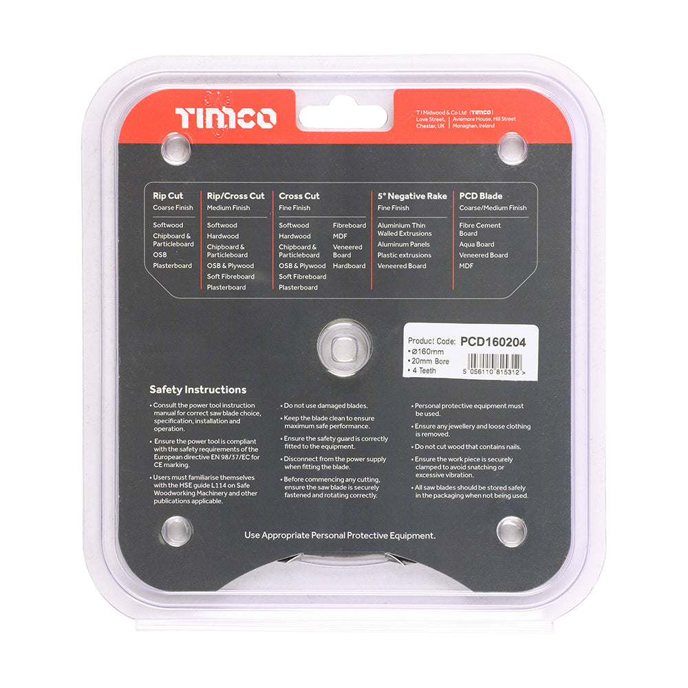 PCD Fibre Cement Saw Blade | 160 x 20 x 4T additional image 3
