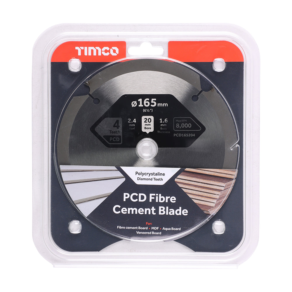 PCD Fibre Cement Saw Blade | 165 x 20 x 4T additional image 2