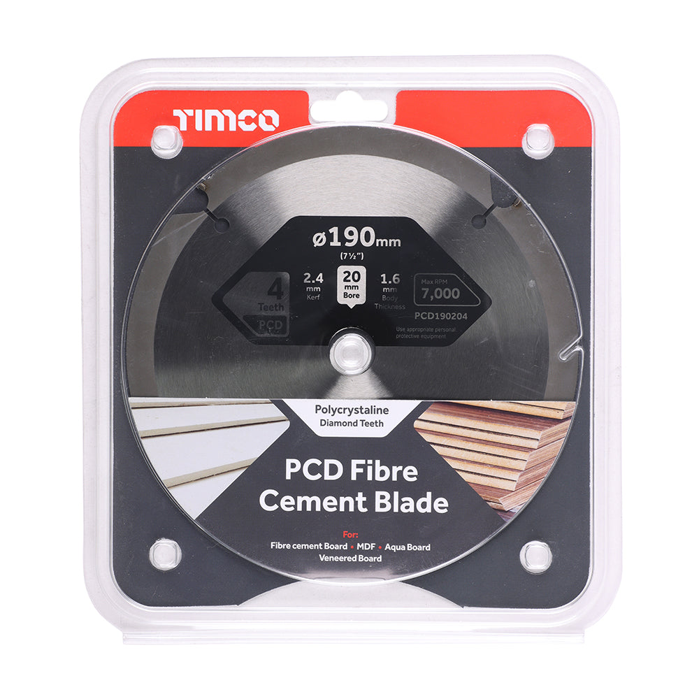 PCD Fibre Cement Saw Blade | 190 x 20 x 4T additional image 2
