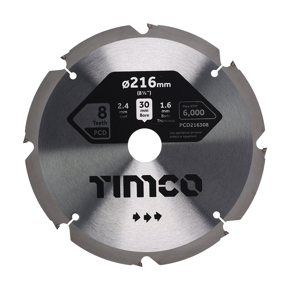 PCD Fibre Cement Saw Blade | 216 x 30 x 8T product image