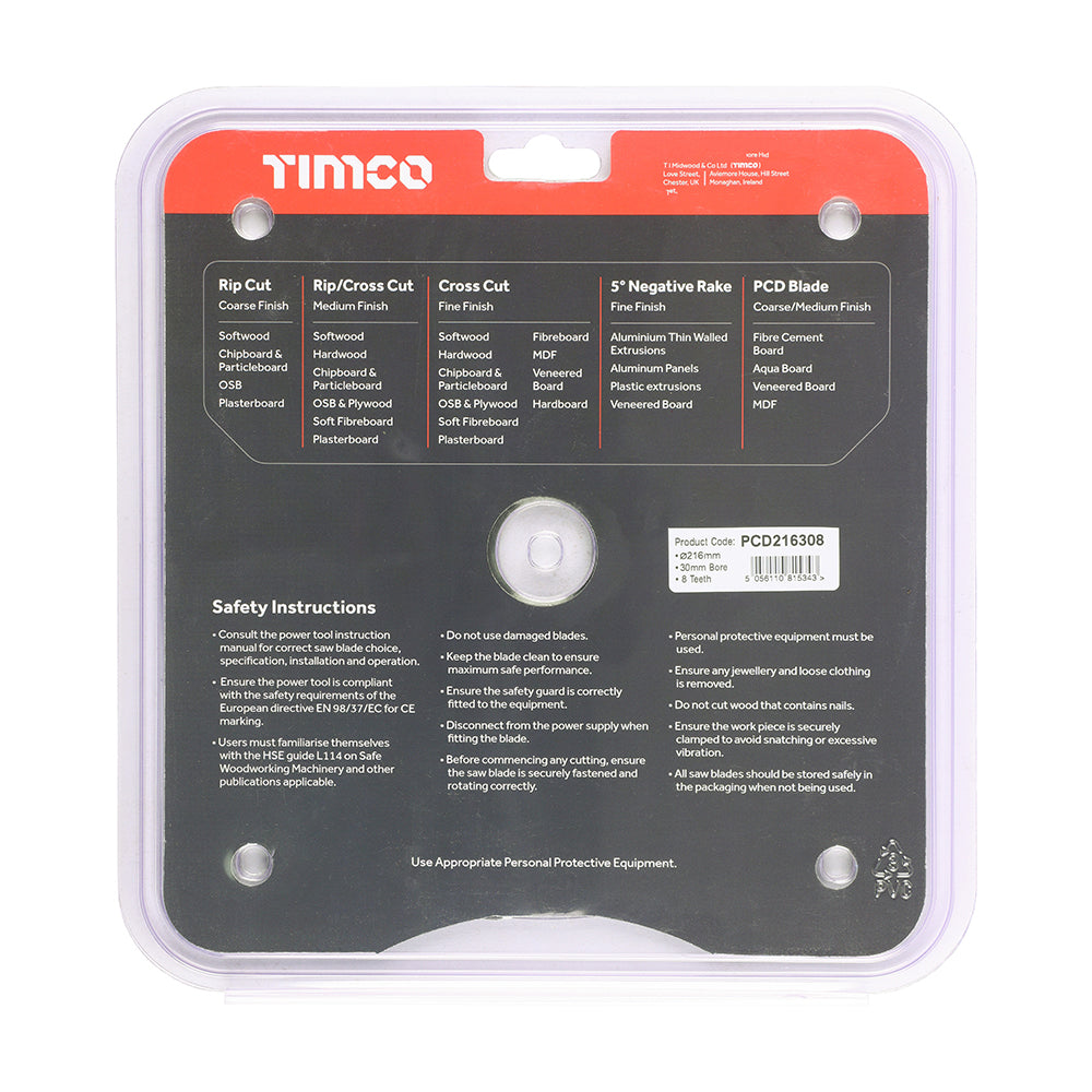 PCD Fibre Cement Saw Blade | 216 x 30 x 8T additional image 3