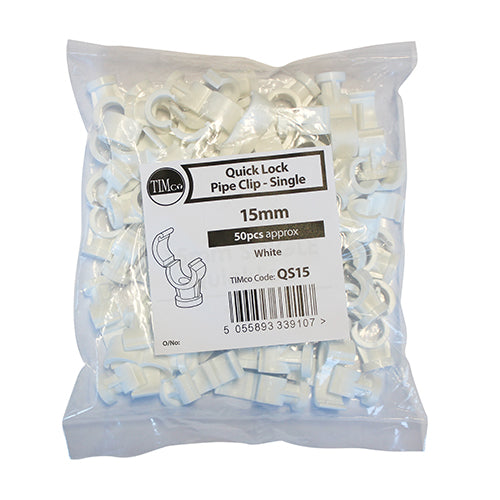 Pipe Clips - Quick Lock - Single | 15mm additional image 2