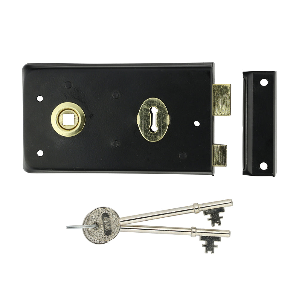 Narrow Rim Sashlock Reverse Bolt - Epoxy Black | 140 x 76 product image