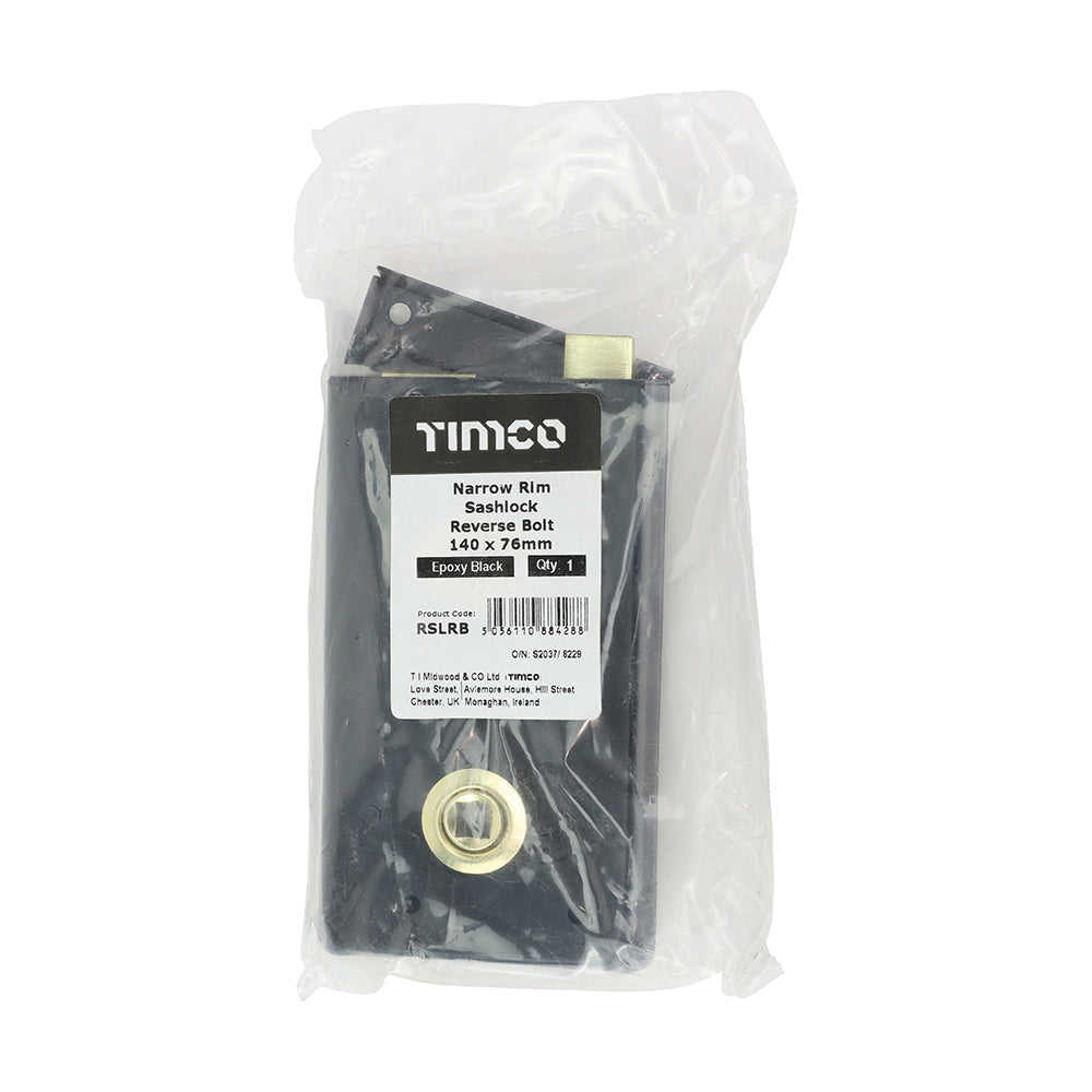 Narrow Rim Sashlock Reverse Bolt - Epoxy Black | 140 x 76 additional image 2