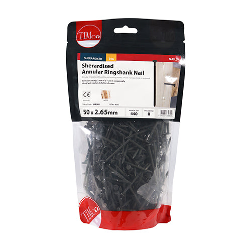Annular Ringshank Nails - Sherardised | 50 x 2.65 | Bag | 1 Kilograms additional image 2