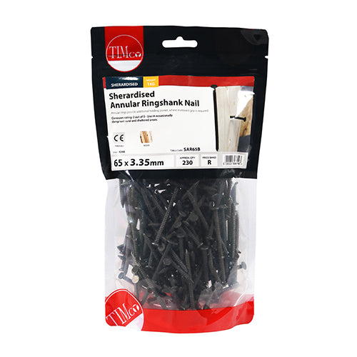 Annular Ringshank Nails - Sherardised | 65 x 3.35 | Bag additional image 2