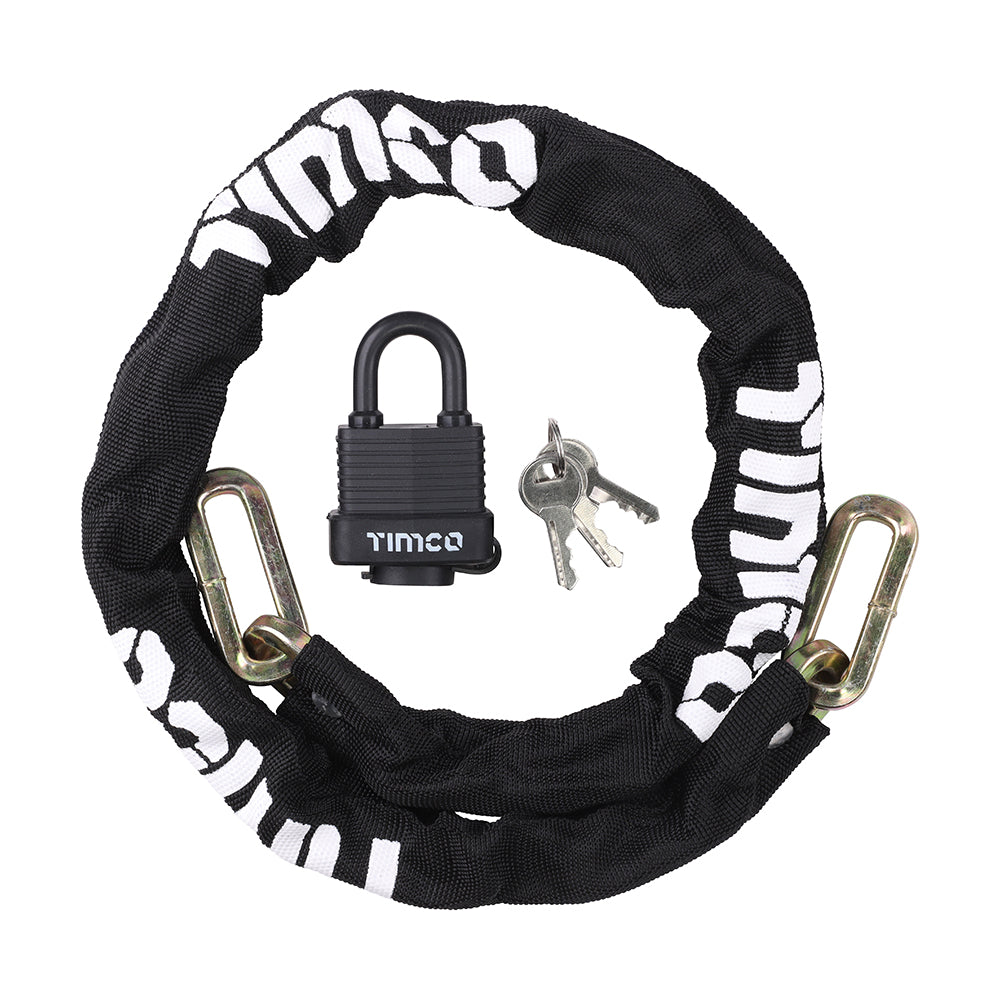 Security Chain & Weatherproof Padlock | 8mm x 1m product image