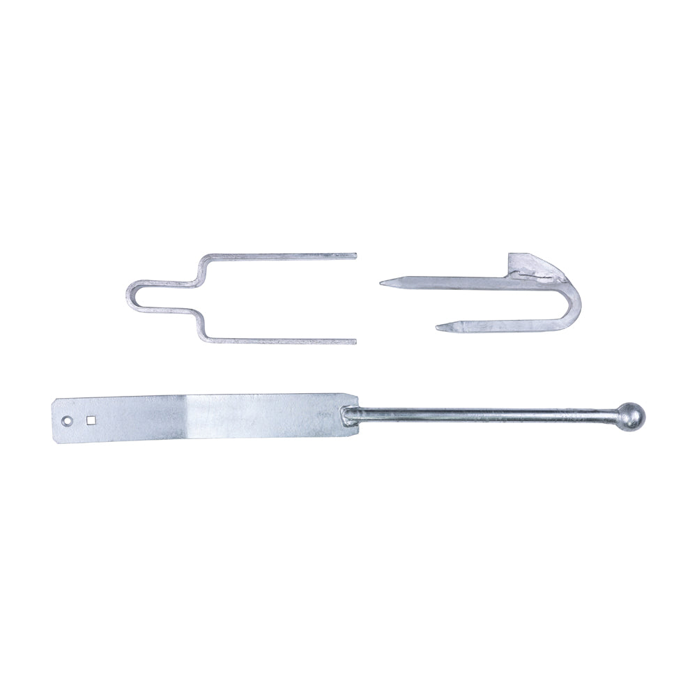 Spring Gate Fastener Set With Staple Catch - Hot Dipped Galvanised | 610mm additional image 3
