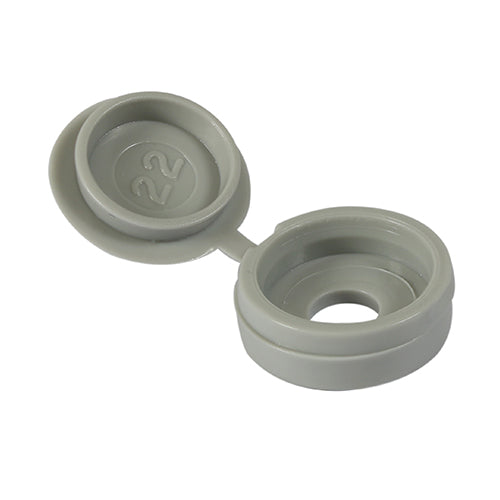 Hinged Screw Caps - Small - Light Grey | To fit 3.0 to 4.5 Screw product image