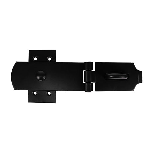 Swivel Pattern Hasp & Staple - Heavy Duty - Black | 8" | Bag | 1 Each | SHS8BB product image