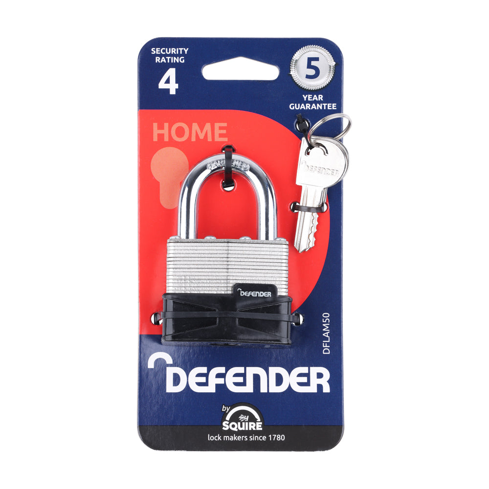 Defender Laminated Steel Padlock - DFLAM50 | 50mm additional image 2