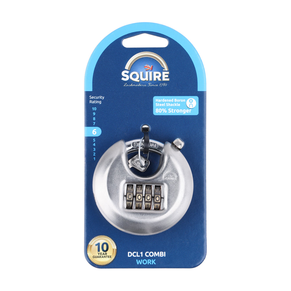 Squire Disc Style Combination Padlock - Stainless Steel - DCL1 COMBI | 70mm additional image 2