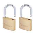 Defender Brass Padlock - Open Shackle - Twin Pack - DFBP4T | 40mm product image