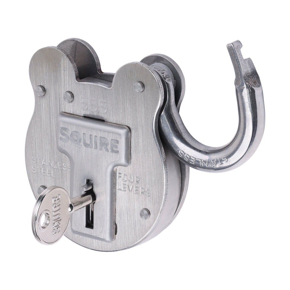 Marine Grade Old English Padlock - Stainless Steel - Standard Shackle - 555 | 50mm product image