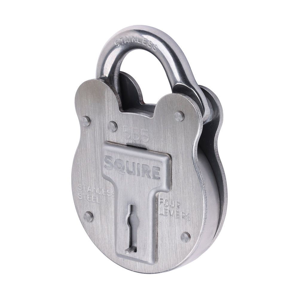 Marine Grade Old English Padlock - Stainless Steel - Standard Shackle - 555 | 50mm additional image 3