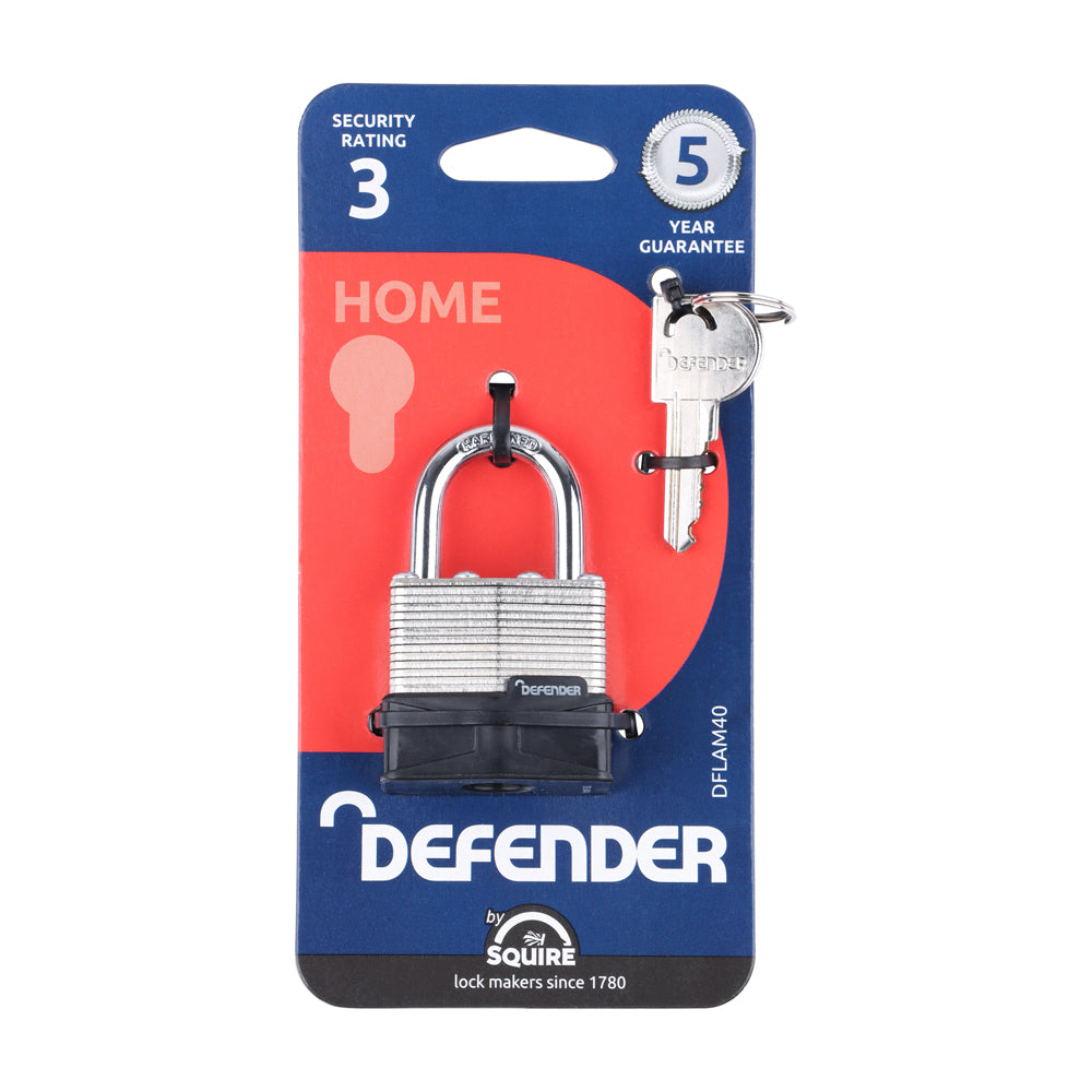 Defender Laminated Steel Padlock - DFLAM40 | 40mm additional image 2