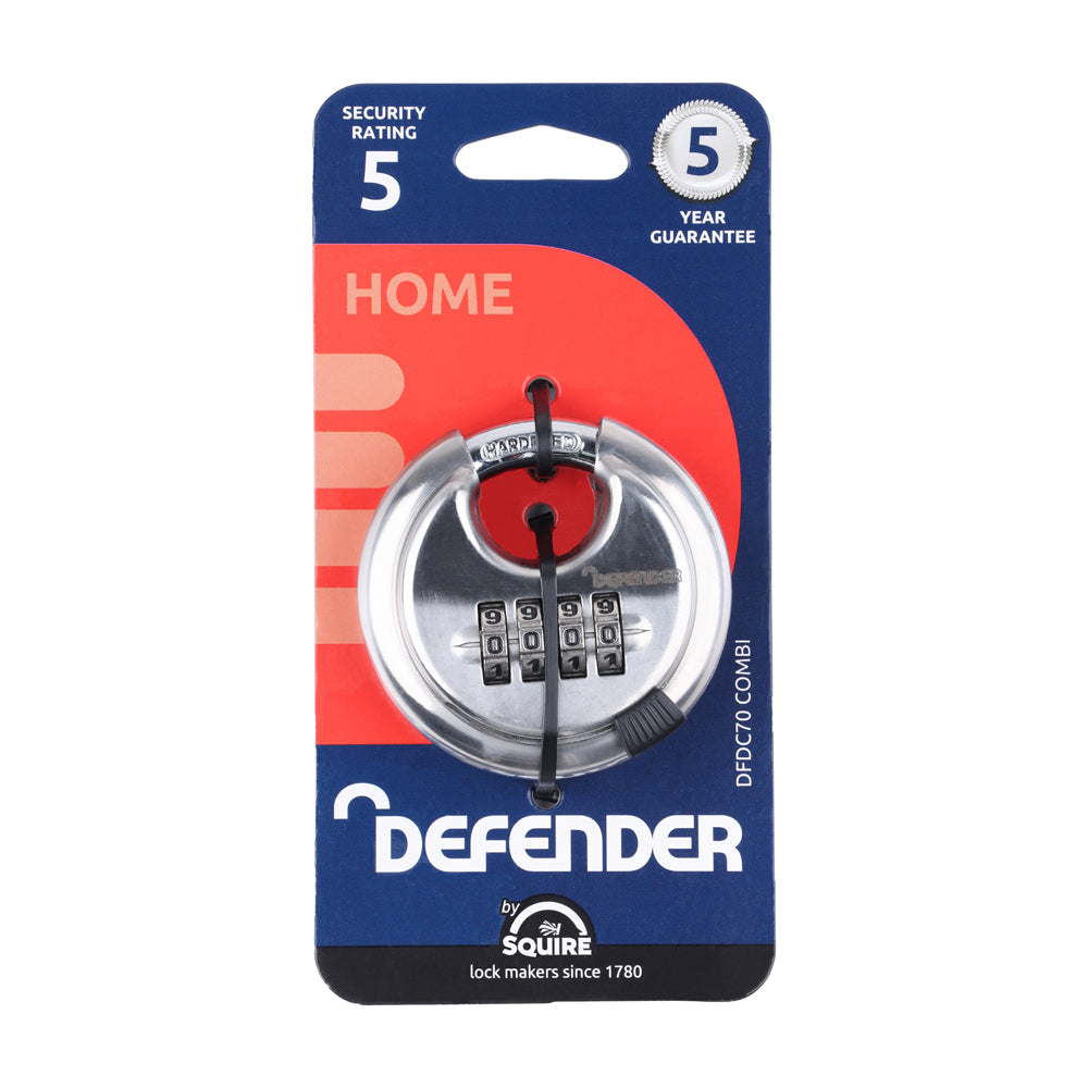 Defender Disc Style Padlock Combi - DFDC70 COMBI | 70mm additional image 2