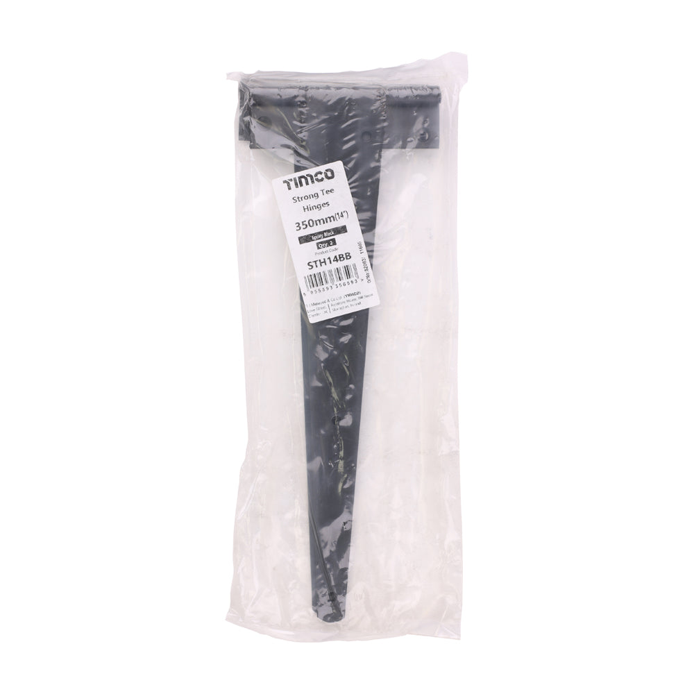 Pair of Strong Tee Hinges - Black | 14" | Bag | 1 Pairs | STH14BB additional image 2